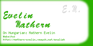 evelin mathern business card